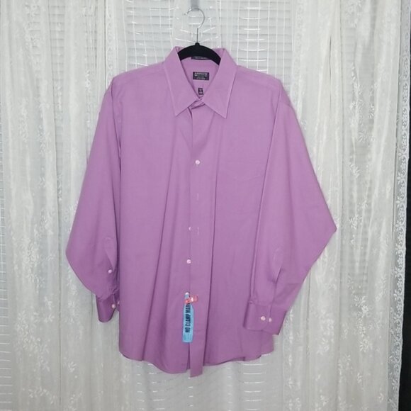 Lilac Purple Women's Fitted Stretch Button Down Lavender Long Sleeve SzxL - Picture 1 of 6